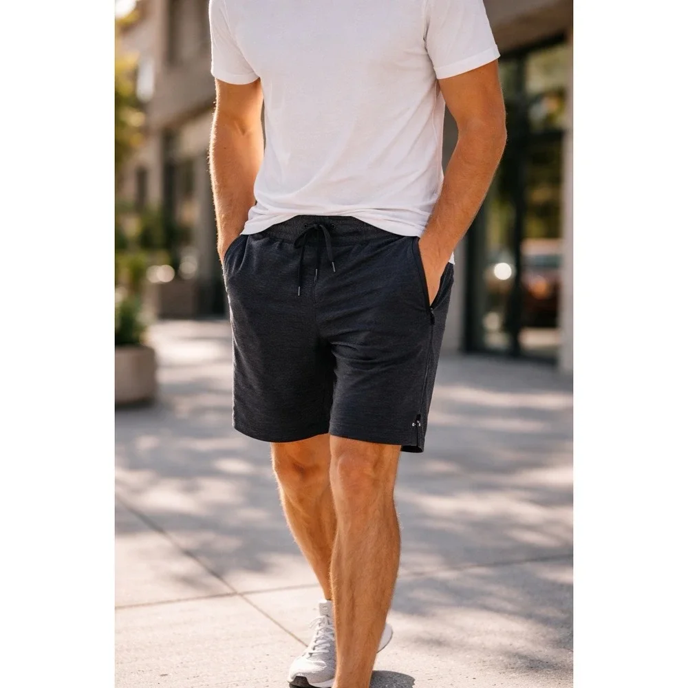 Lululemon T.H.E. Short Mens L Blue Lined Cadet‎ Blue Active Gym Training